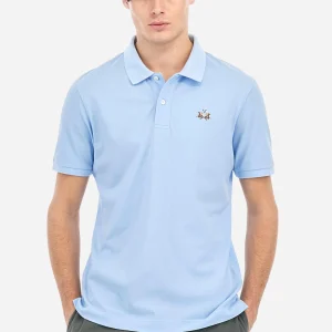 Poloshirt aus Stretch-Piqué-Baumwolle mit schmaler Passform – Eduardo