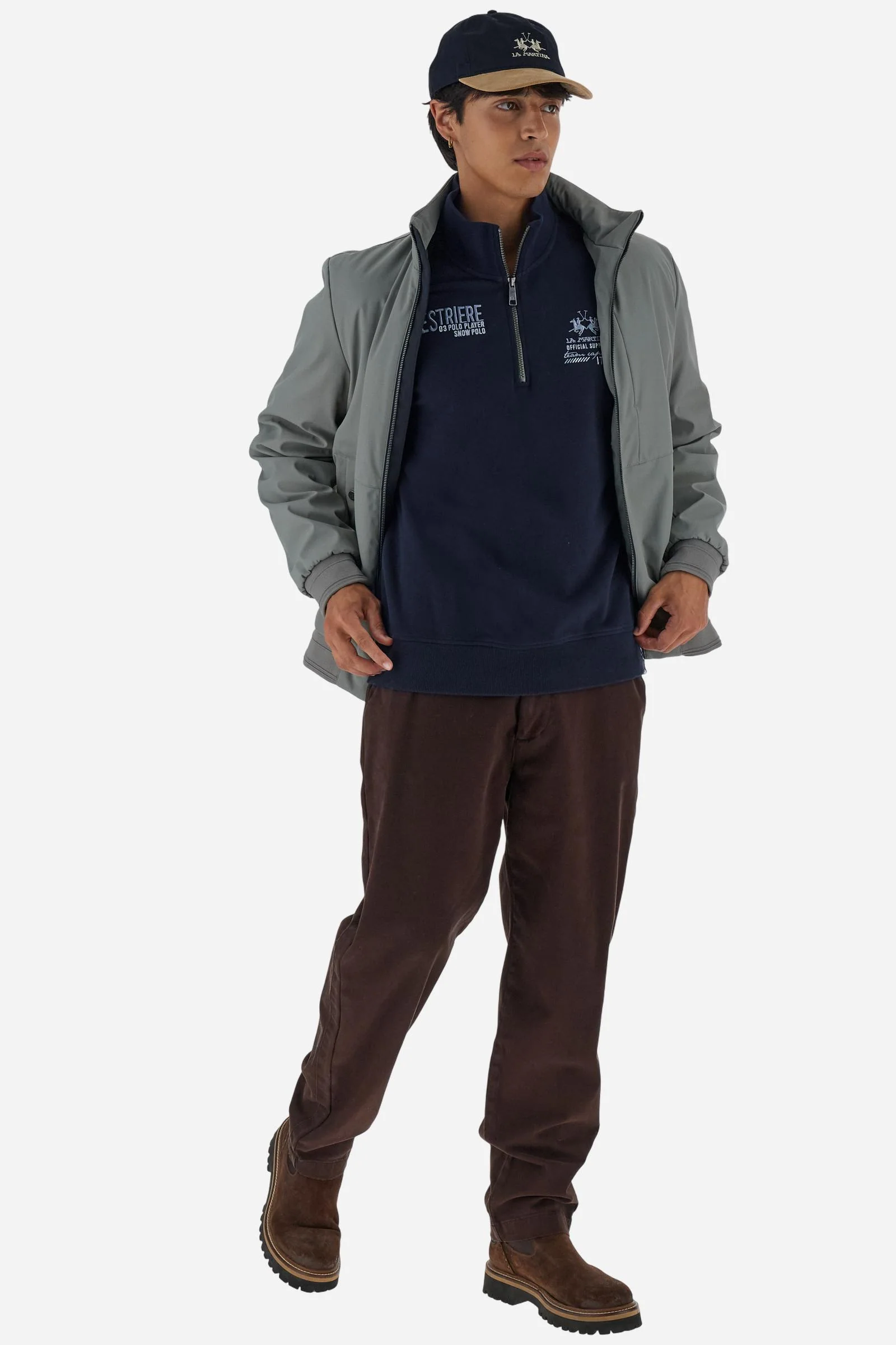 Herren-Sweatshirt mit Stehkragen und Reißverschluss – Boris