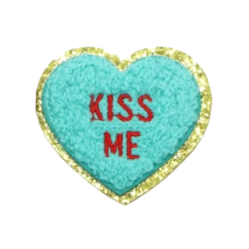 Patch Thermocollant Coeur À Message Kiss Me