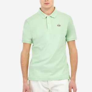 Poloshirt aus Stretch-Piqué-Baumwolle mit schmaler Passform – Eduardo