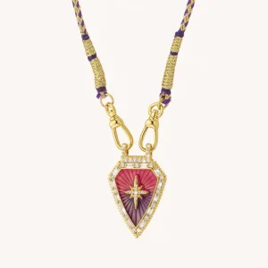 Collier Purple Rainbow Diwali Warrior