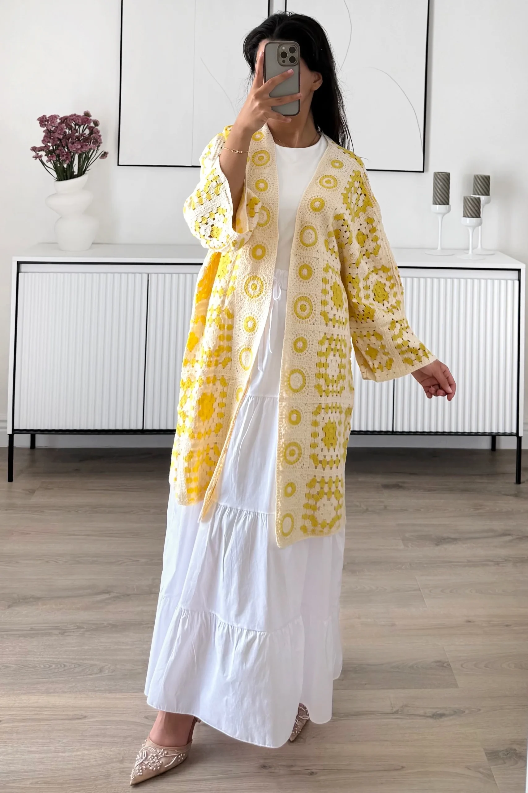 Gilet Crochet Long