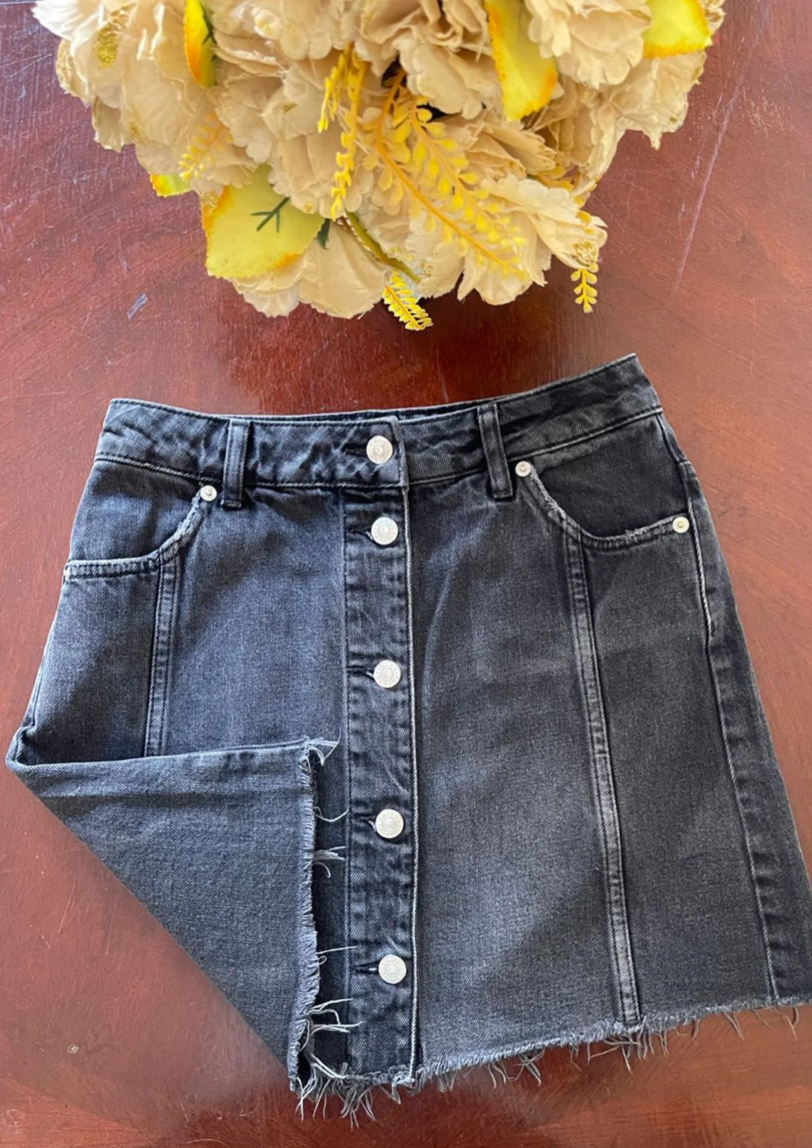 Jupe jean à boutons – Topshop – Taille S (J91)