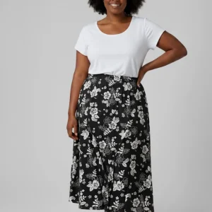 Jupe florale - Damart - Taille XL (J131)