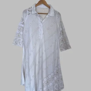 Robe brodée midi - Taille M/L (R174)