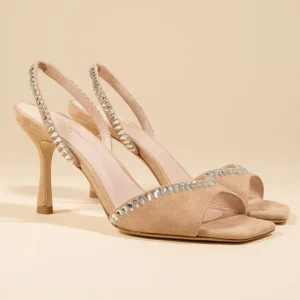 Sandales Crystal Nudes