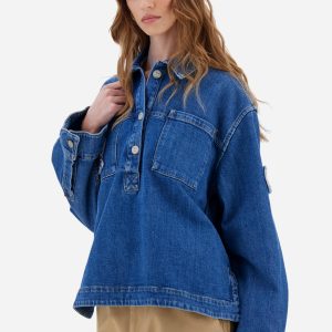 Damen-Jeanshemd mit Aufnäher - Belinda
