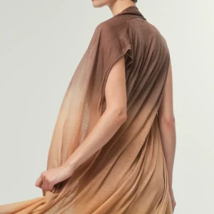 Gilet Long Coat Sleeveless Sand